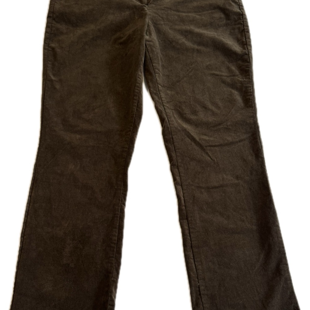 Orvis Women’s Size 16 Brown Corduroy Pants Straight Leg Cotton Stretch